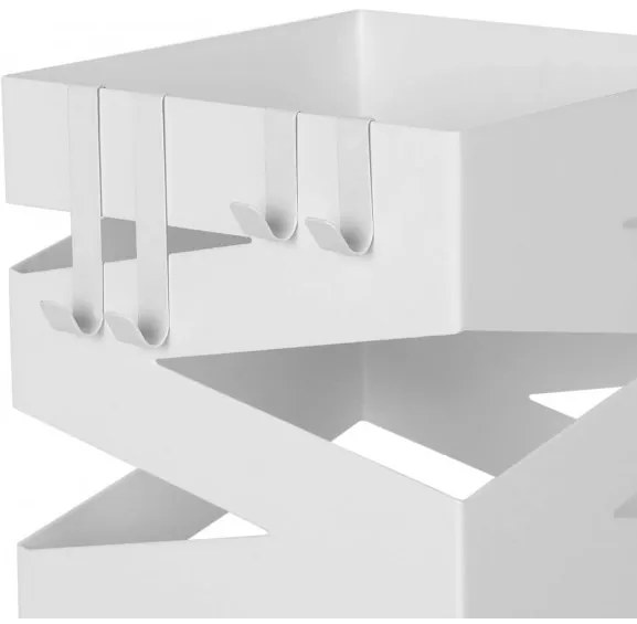 Suport Umbrela Fence White, 15.5 x 15.5 x 49 cm