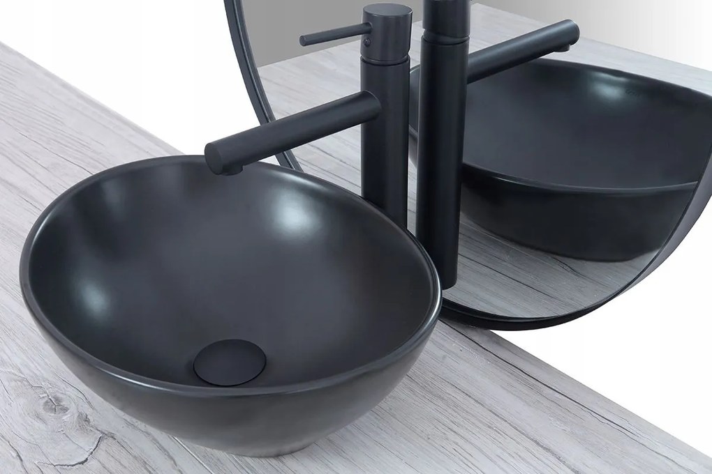Lavoar Sofia negru mat ceramica sanitara – 41 cm