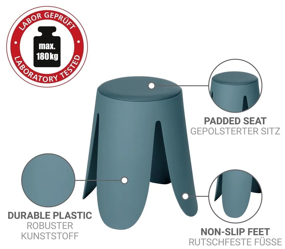 Scaun petrol stivuibil din plastic Comiso – Wenko