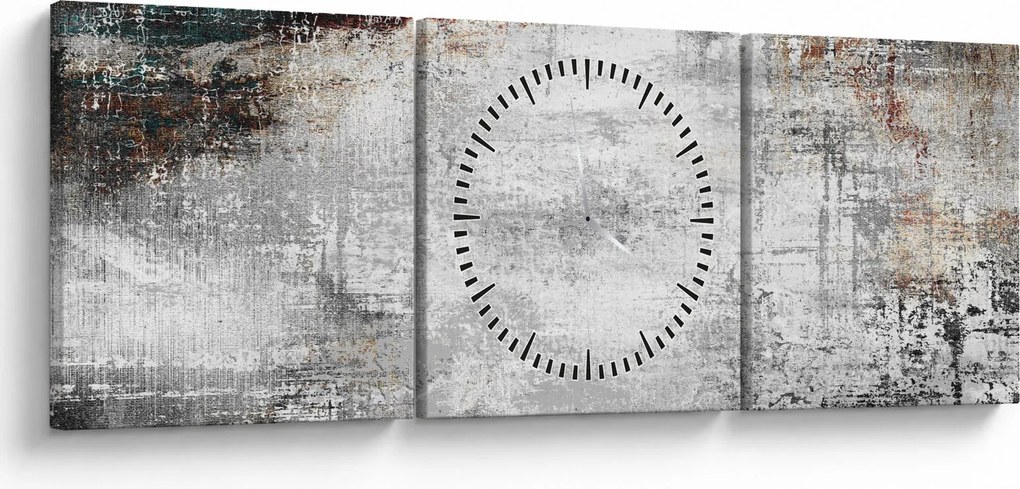 Tablou - Abstract pânză texturată (cu ceas) (90x30 cm)