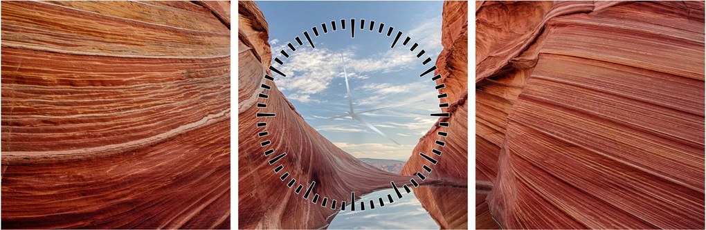 Tablou - Vermilion Cliffs Arizona (cu ceas) (90x30 cm)
