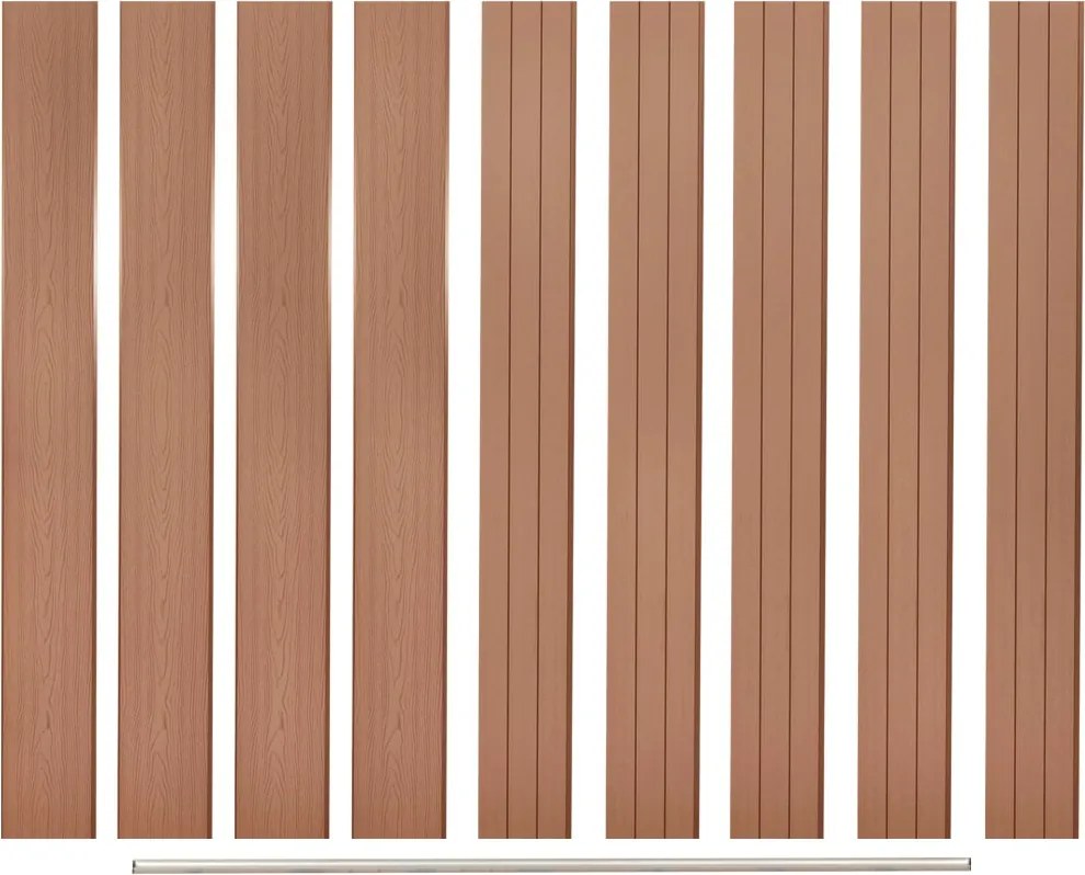 vidaXL Plăci de schimb pentru gard, 9 buc., maro, 170 cm, WPC