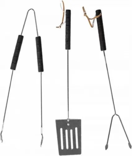 Gratar de gradina pe carbune BBQ 87x35 cm, negru/rosu