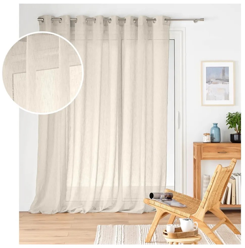 Perdea în culoare naturală 300x240 cm Carlin – douceur d'intérieur