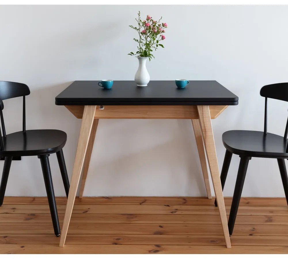 Masă de dining extensibilă cu blat alb 65x90 cm Envelope – Ragaba