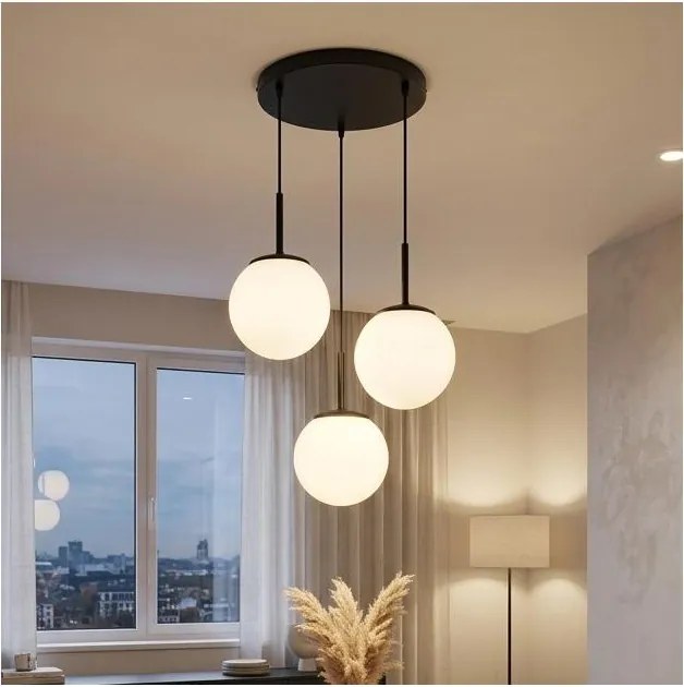 Brilagi - Lustră pe cablu MILO 3xE27/60W/230V neagră