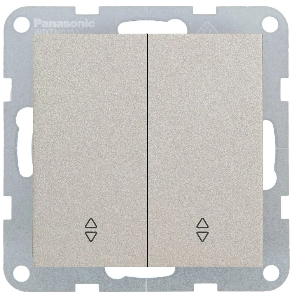 Intrerupator dublu cap scara 10A, IP20, Bronz, Panasonic Karre Plus 55