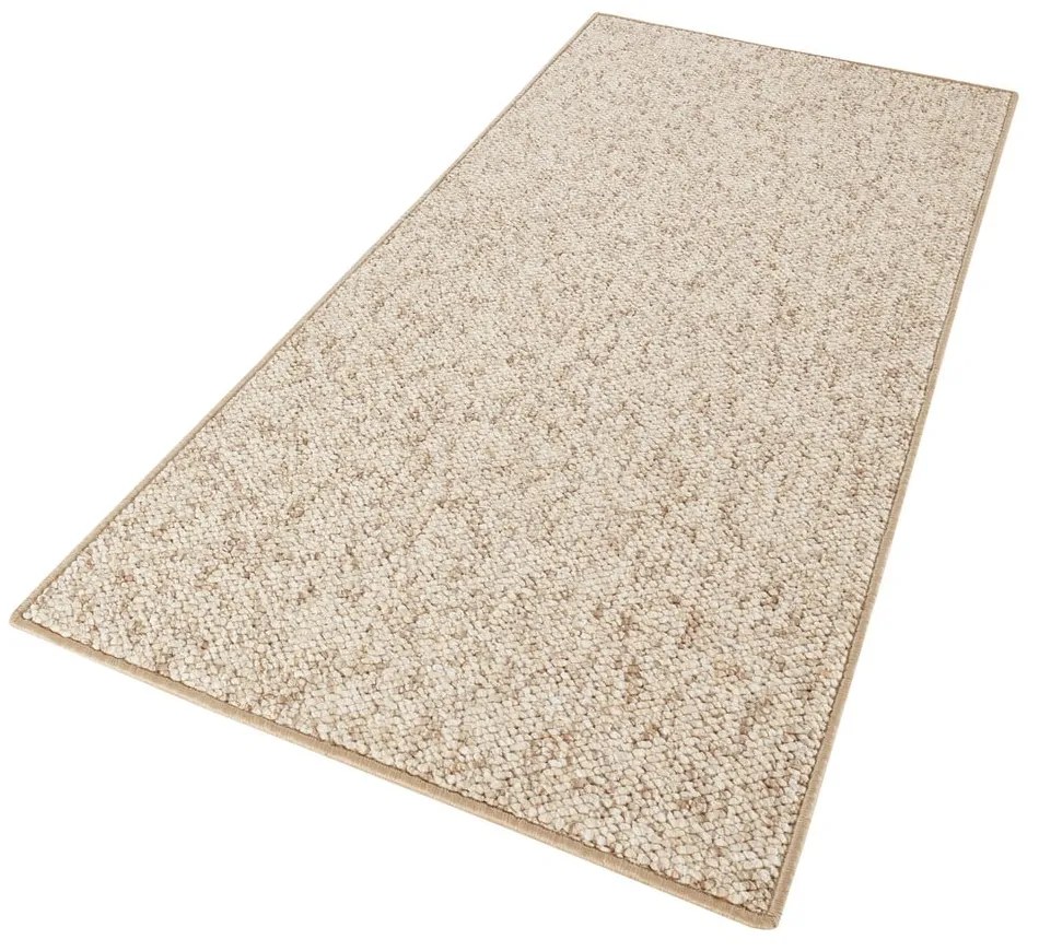 Covor tip traversă maro deschis 80x300 cm Wolly – BT Carpet