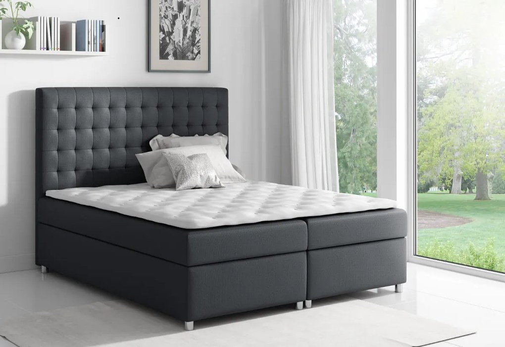 Supermobel Pat tapiţat ASTI + topper, 120x200, bK408l 2450
