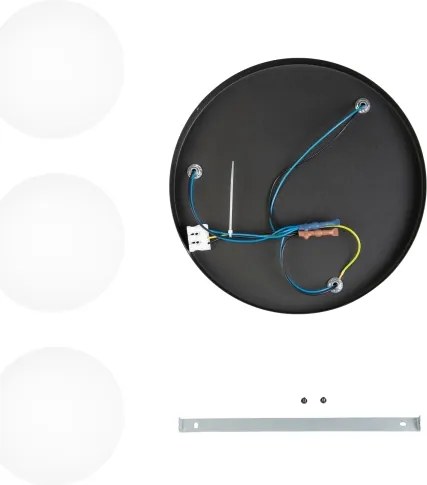 Lustră aplicată MOONLIGHT, 3 x E27, 15 W, 230 V, neagră