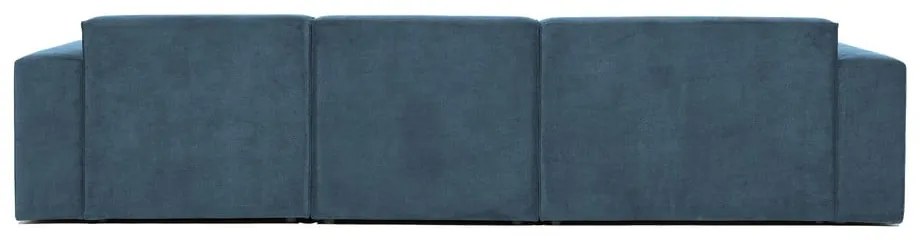 Colțar albastru cu tapițerie din catifea reiată (cu colț pe partea stângă ) Sting – Scandic