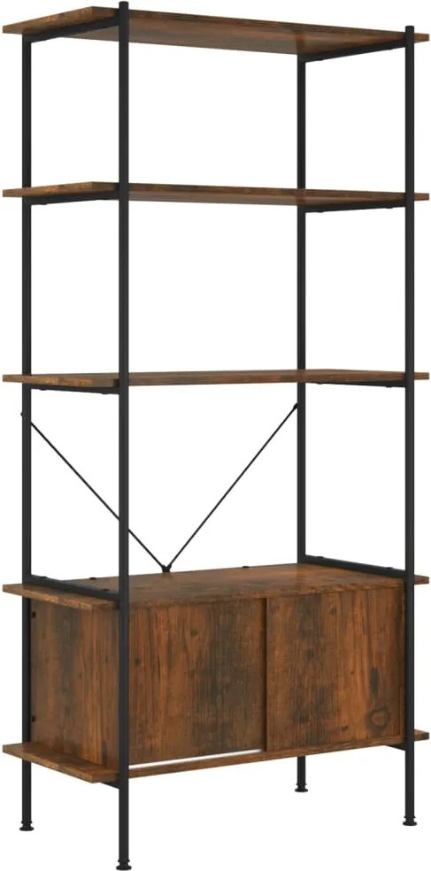 vidaXL Unitate rafturi cu 5 niveluri și dulap, 80x40x163 cm oțel&lemn