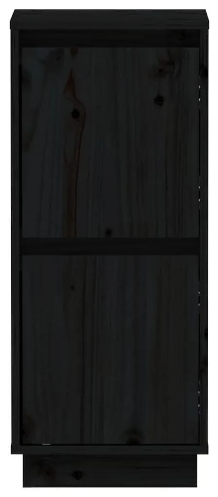 Servanta, negru, 31,5x34x75 cm, lemn masiv de pin 1, Negru