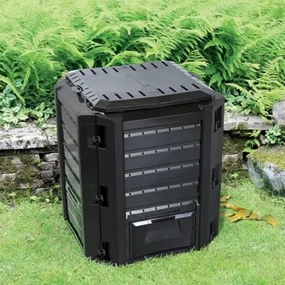 Compost, 380 l, negru