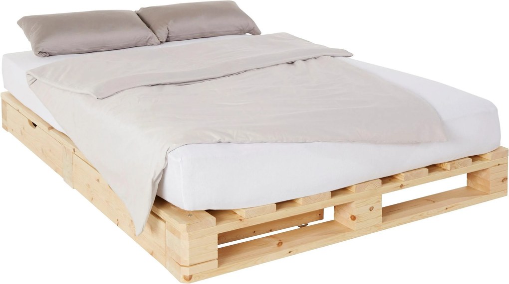 Pat Alasco natur cu sertare 140/200 cm
