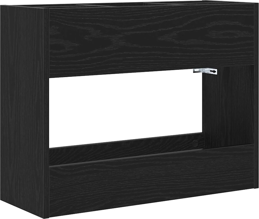 vidaXL Suport pentru umbrele Stejar Negru 65 x 24 x 50 cm