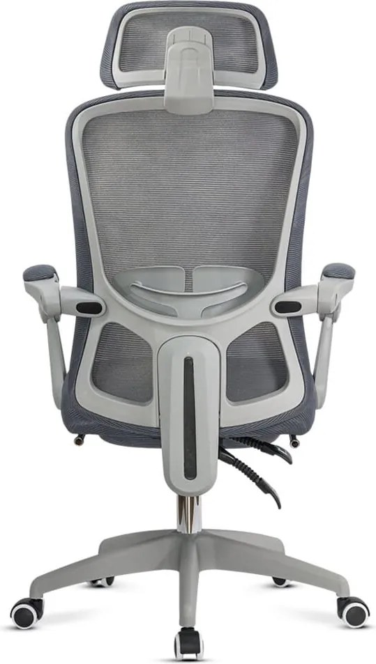 Scaun ergonomic OFF 430 gri, suport picioare și rabatare 135°