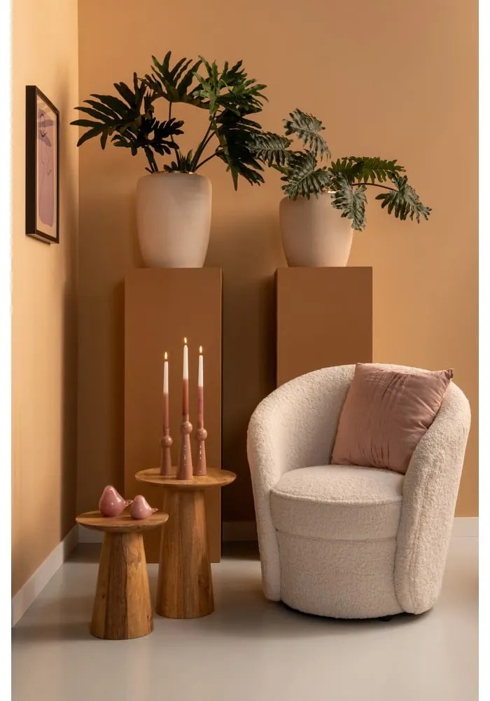 Măsuță auxiliară rotundă din lemn masiv de mango ø 35,5 cm Force – Leitmotiv