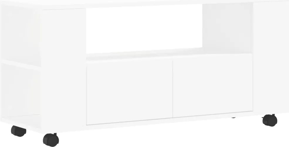 vidaXL Comodă TV, alb, 102x34,5x43 cm, lemn prelucrat
