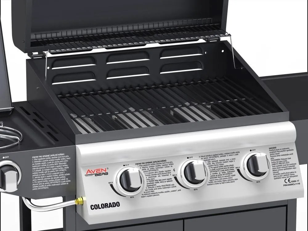 Grătar BBQ pe gaz cu arzător lateral Avenberg COLORADO