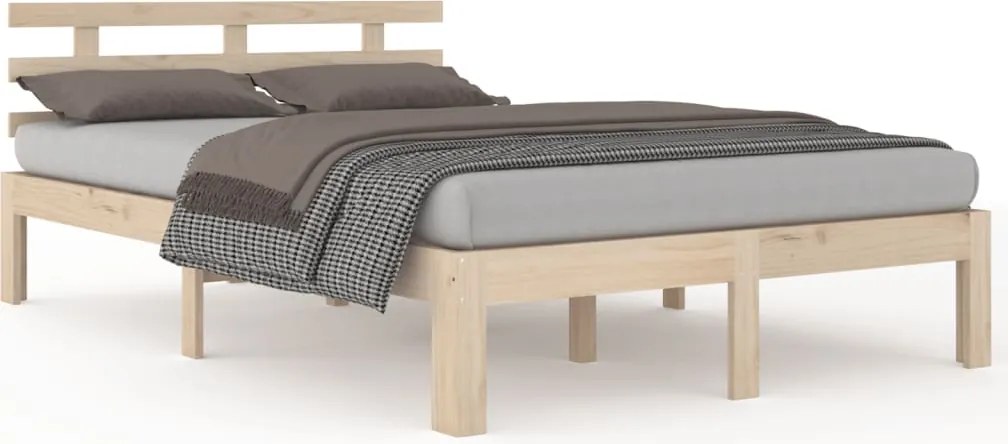 vidaXL Cadru de pat King Size, 150x200 cm, lemn masiv