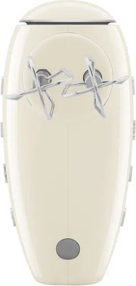 Mixer manual SMEG 50's Style HMF01CREU, 250 W, 9 viteze, Functie Turbo, Afisaj LED, Timer, Accesorii, Crem