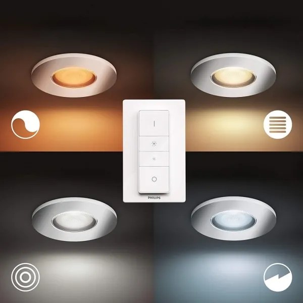 Philips - Set 3x LED lămpi baie dimabile 1xGU10/5W/230V IP44 + DO