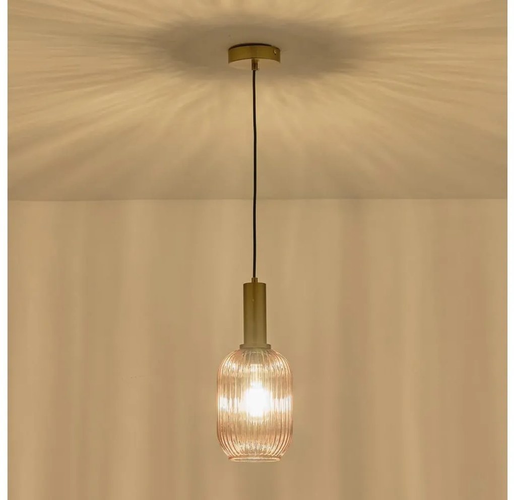 Lustră pe cablu 1xE27/15W/230V maro pr. 13 cm