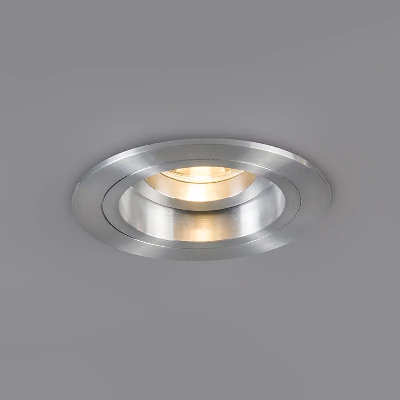 Set de 6 spoturi încastrate rotunde din aluminiu reglabile - Chuck