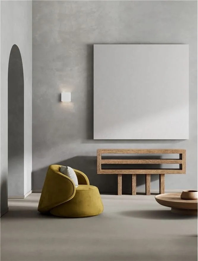 Aplica de perete ambientala din ghips SENSIA alb