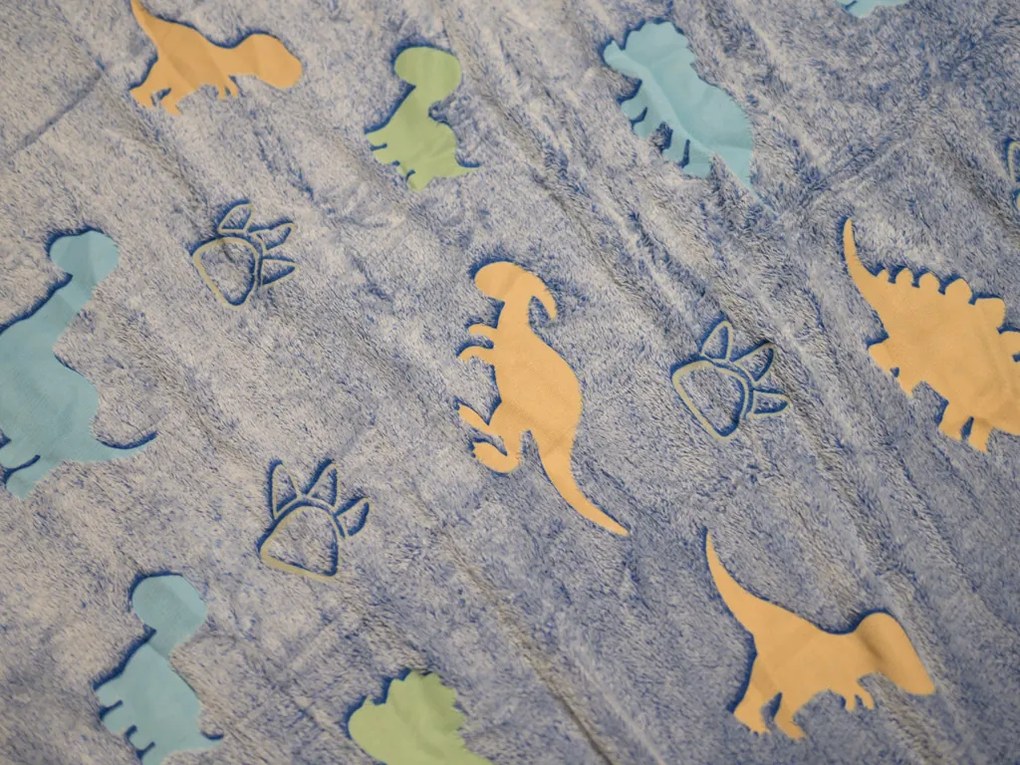 Lenjerie de pat fosforescenta din microplus albastru LIZARDS Dimensiune lenjerie de pat: 70 x 90 cm | 140 x 200 cm