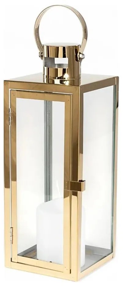 Felinar decorativ auriu, 49 cm