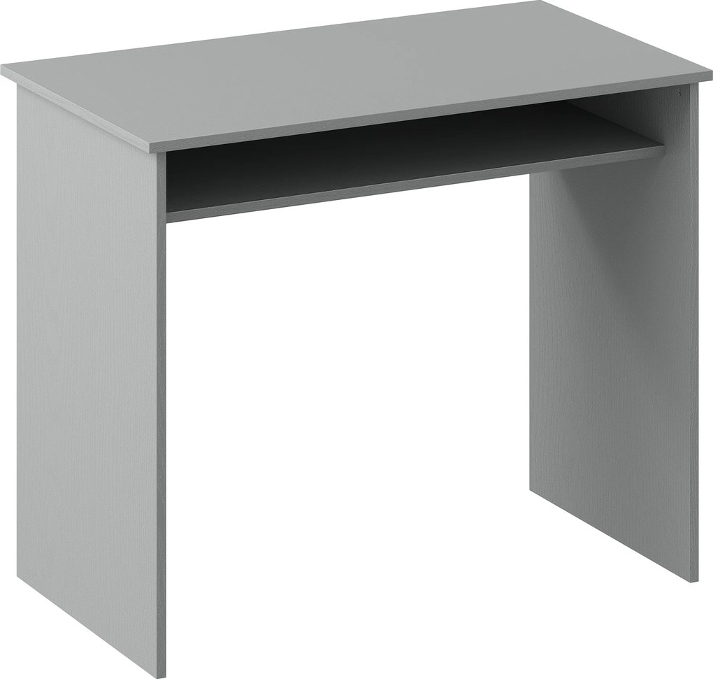 HOMCOM Birou pentru calculator simplu compact cu 1 etajeră, PAL, dim. 90l x 50P x 74H cm, gri | Aosom Romania