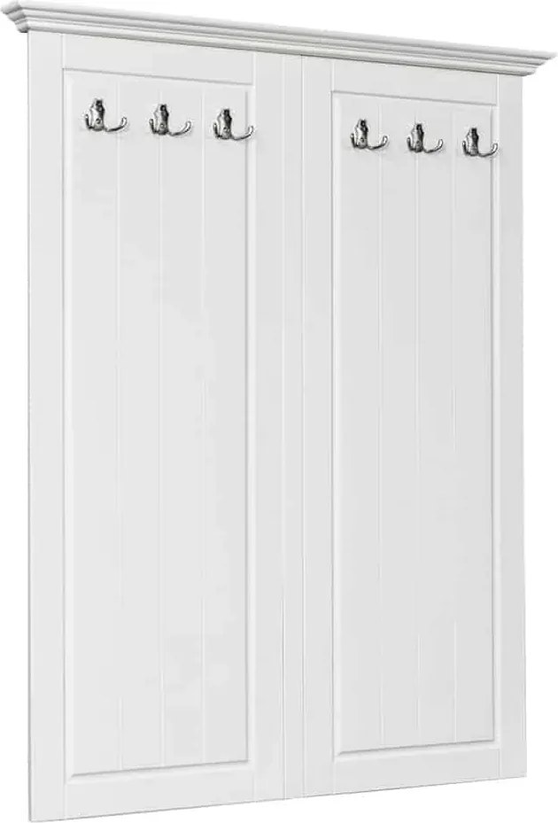 Cuier lemn masiv alb 108x134cm