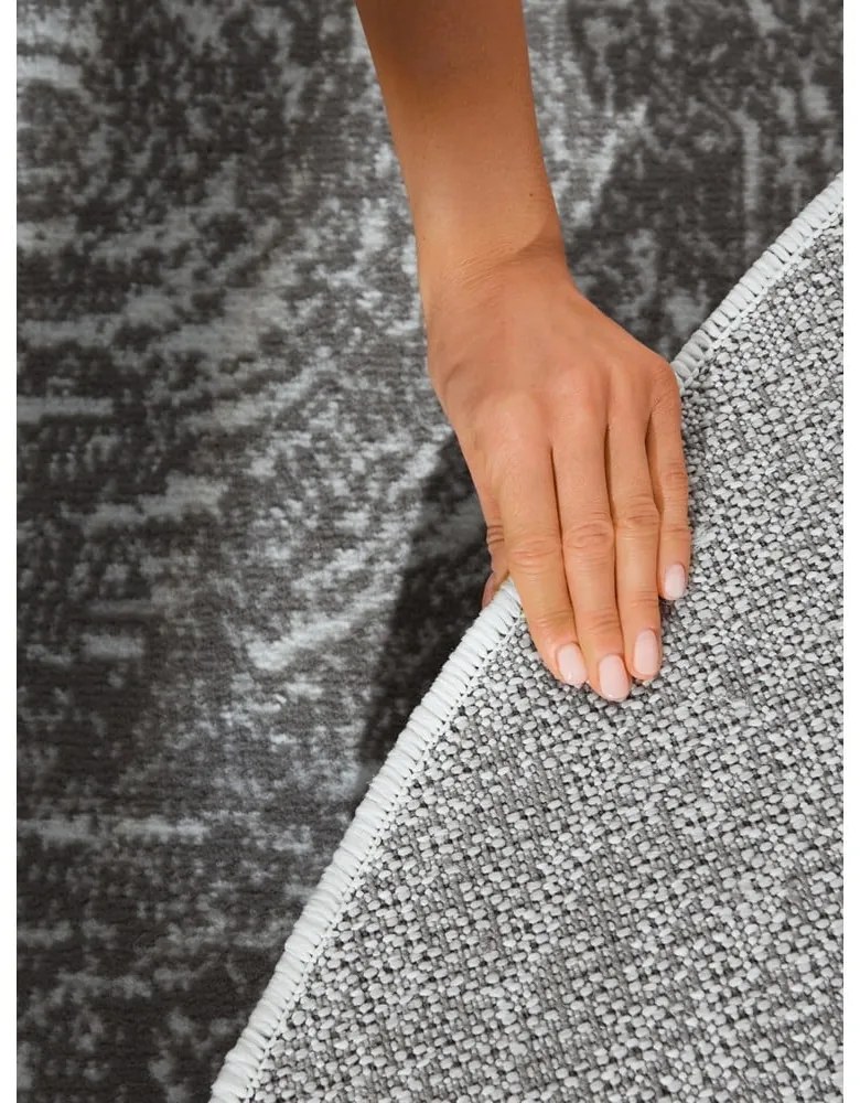 Covor gri-crem rotund ø 120 cm Gloria Cavallo – Hanse Home