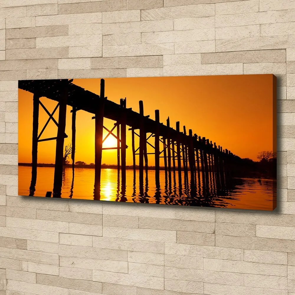 Tablou canvas Podul apus de soare