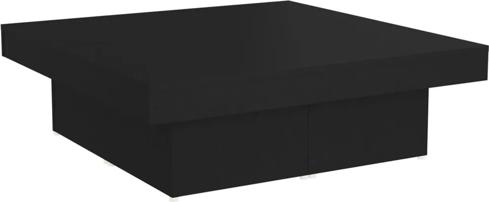 vidaXL Măsuță de cafea, negru, 90x90x28 cm, lemn prelucrat