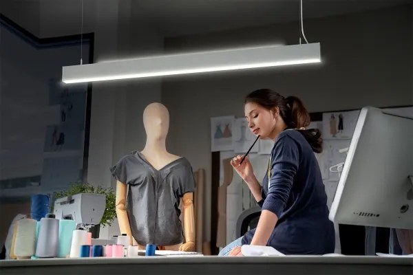 Osram - Lampă suspendată LED dimmabilă pe cablu OFFICE LINE LED/42W/230V 112,6 cm albă