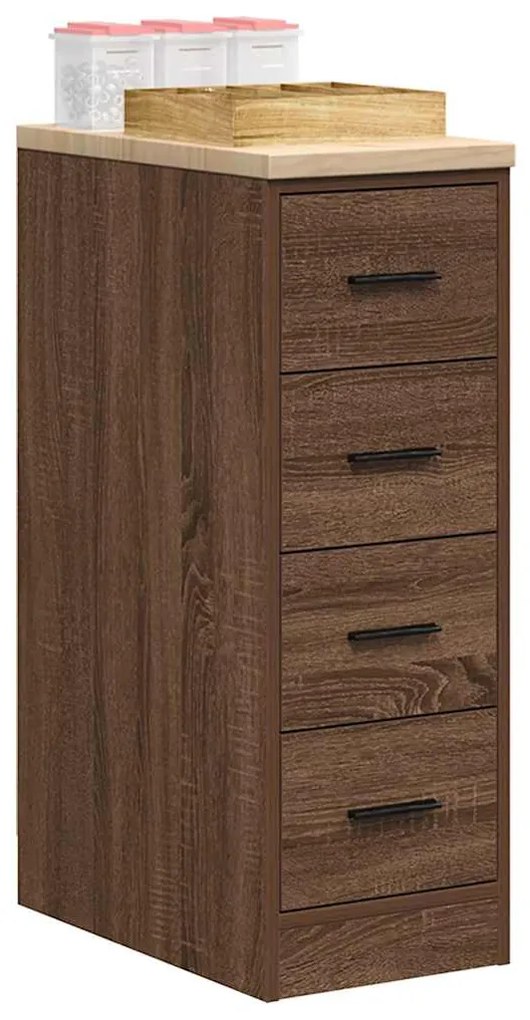 vidaXL Dulap depozitare garaj stejar maro 30x51x85 cm