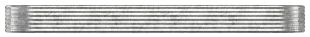Jardiniera, argintiu, 396x100x36 cm, otel vopsit electrostatic 1, Argintiu, 396 x 100 x 36 cm