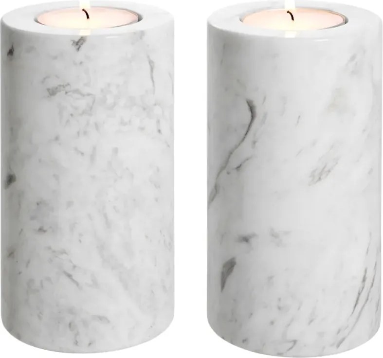 Set 2 suporturi pentru lumanari din marmura Tobor M 112683 HZ