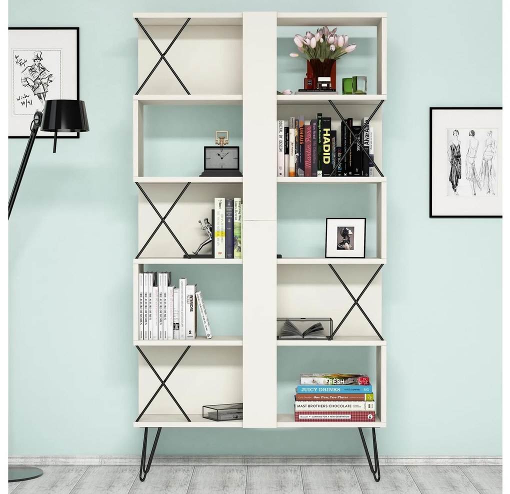 Set mobilier pentru birou Likime 1 (crem + negru) . 1095022