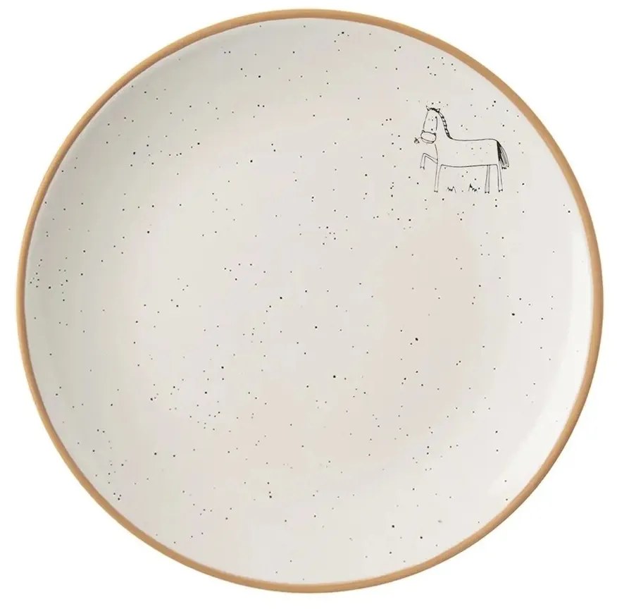 Farfurie de desert din ceramică Orion Fermă cal, diam. 19,5 cm
