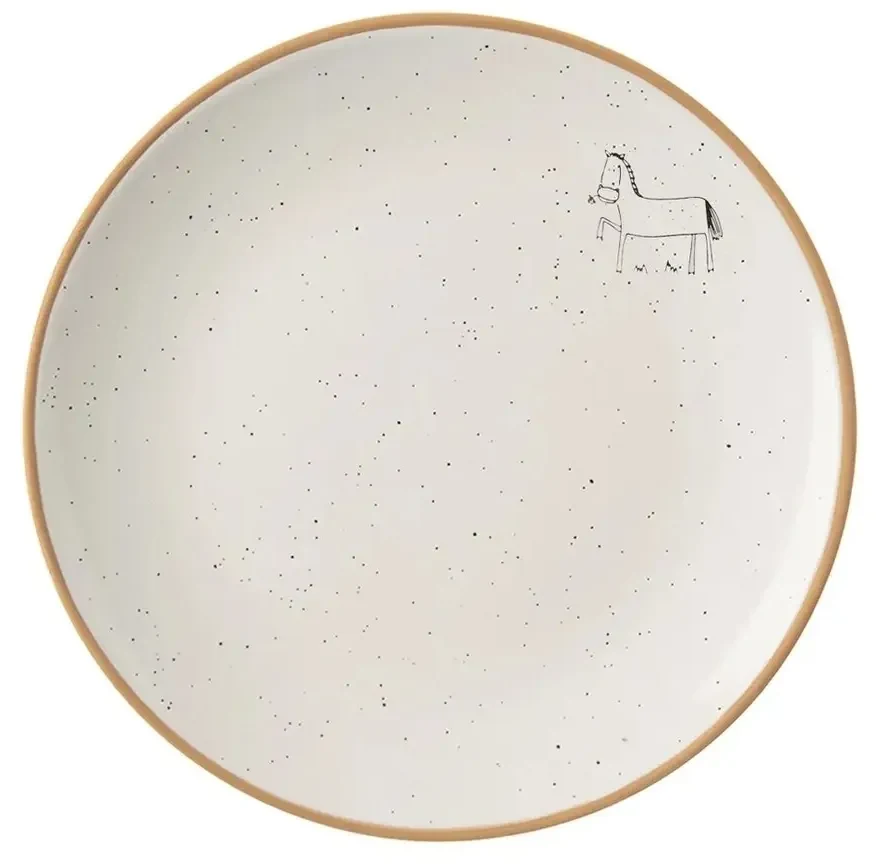 Farfurie de desert din ceramică Orion Fermă cal, diam. 19,5 cm