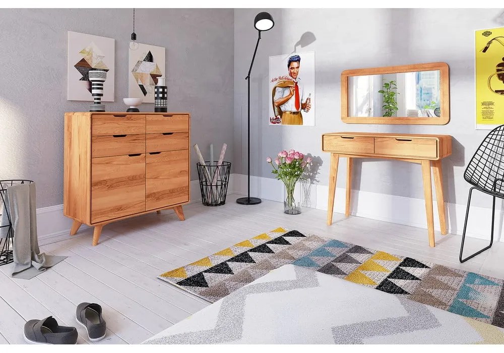 Masă de toaletă din lemn de fag 90x40 cm Greg - The Beds