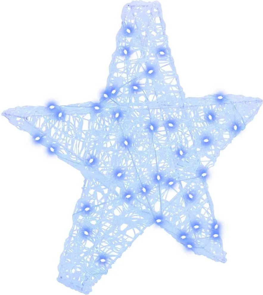 vidaXL Stea 3D cu 50 LED albastru 55 x 53.5 x 10 cm Acril