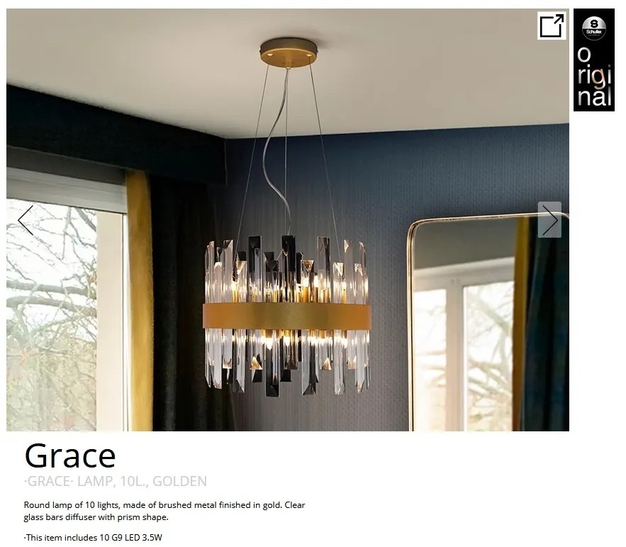 Lustra suspendata eleganta design modern Grace 10L