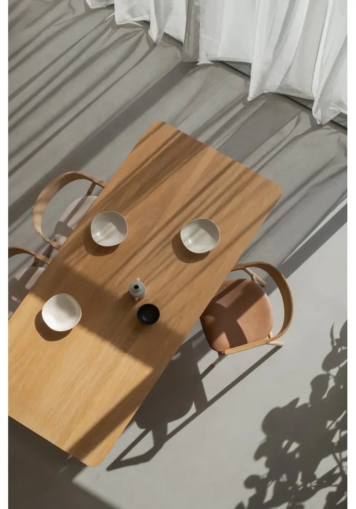 Masă de dining cu blat din lemn de stejar 220x90 cm Tink - Gazzda