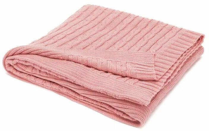 Patura tricotata 100% bumbac,100x80cm, Pink Fillikid