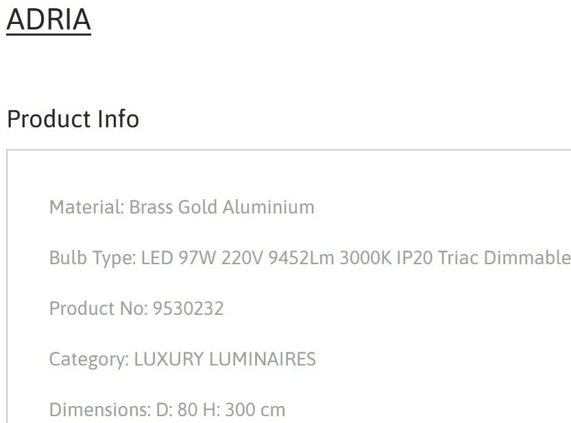 Lustra LED suspendata design elegant ADRIA D-80cm